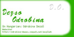 dezso odrobina business card