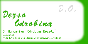 dezso odrobina business card